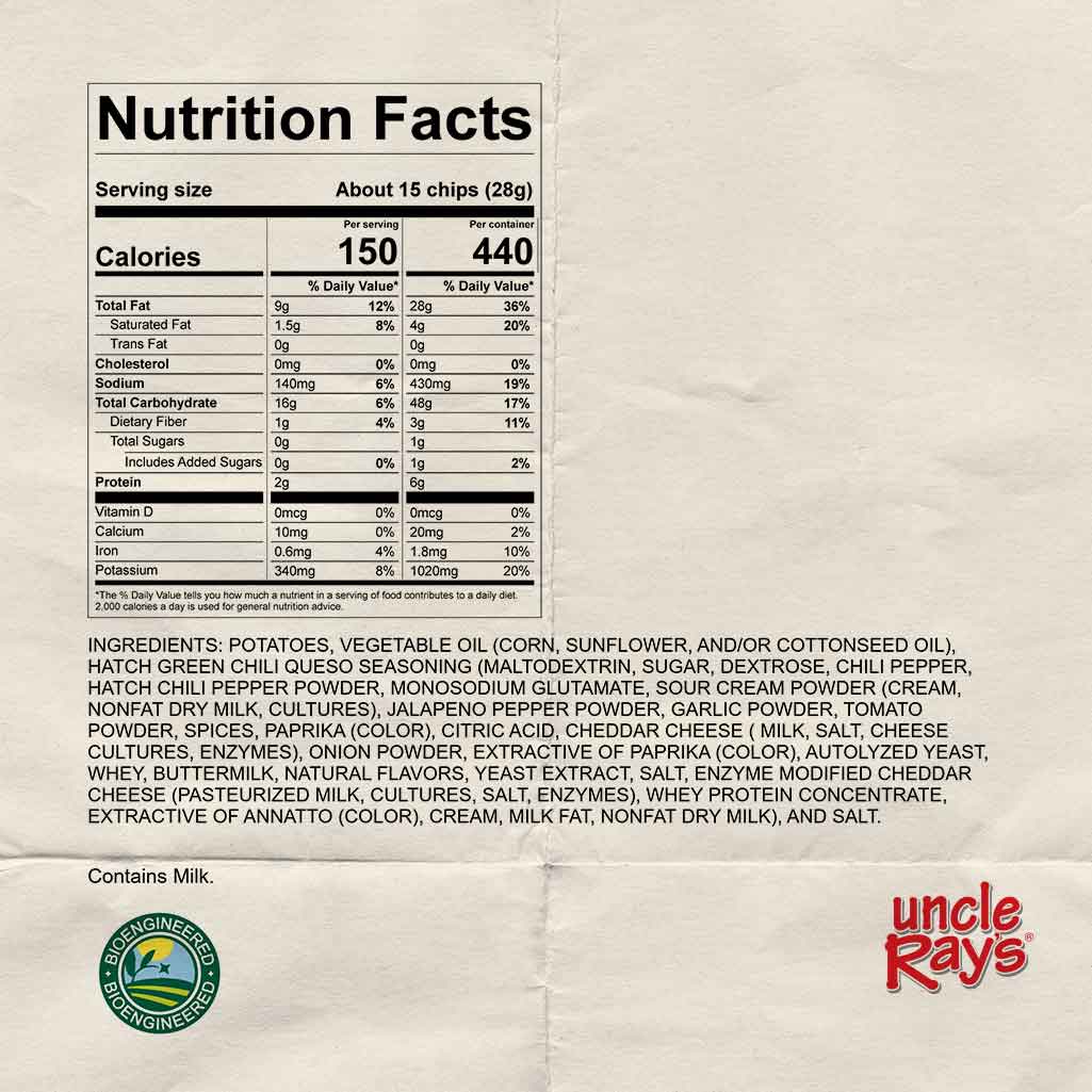 Uncle Ray’s Hatch Green Chile Queso Chips