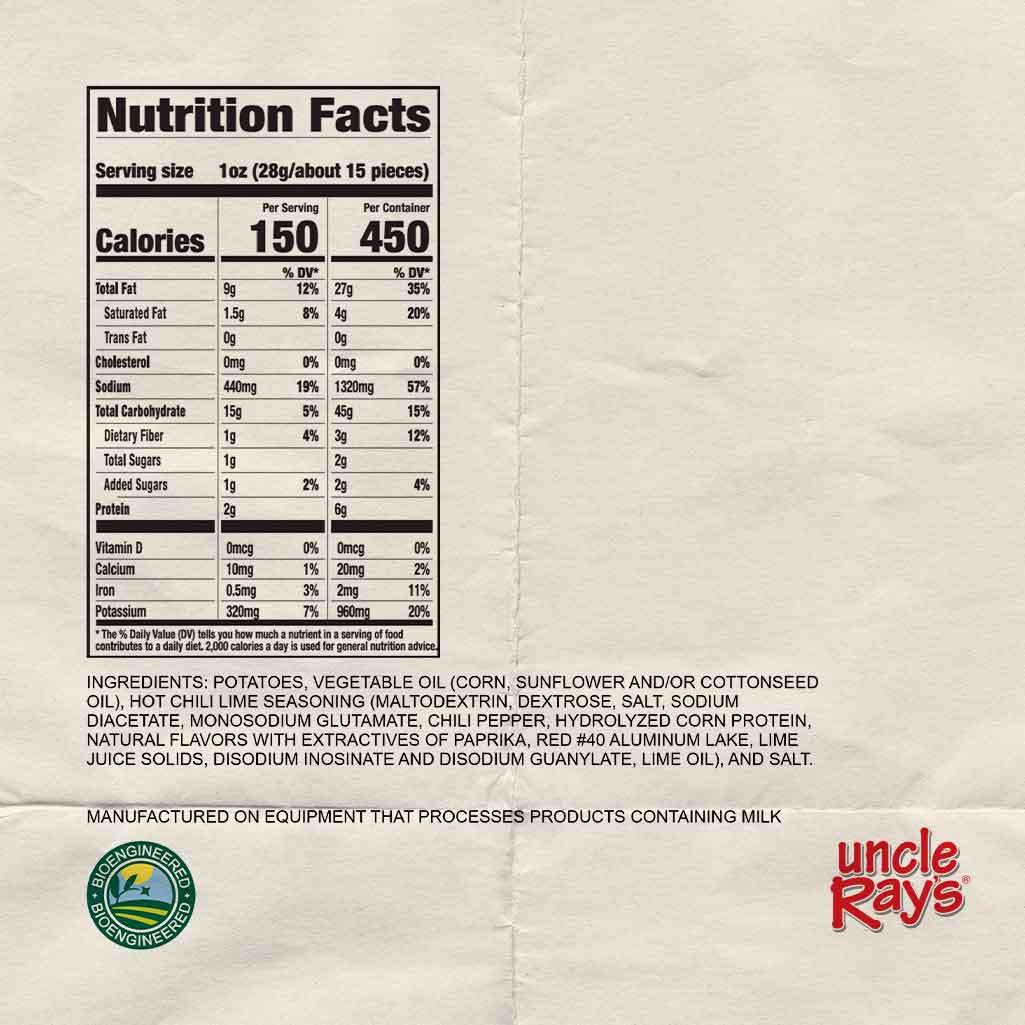 Uncle Ray’s Kickin' Hot Chili & Lime Chips
