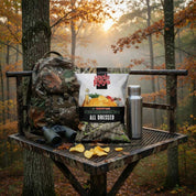 Uncle Ray's Mossy Oak® Obsession All Dressed chips in a deer stand in a forest