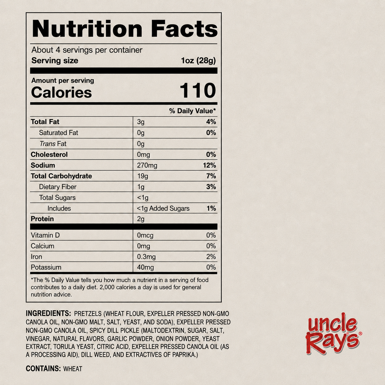 Uncle Ray's Zesty Dill Pickle Mini Pretzels