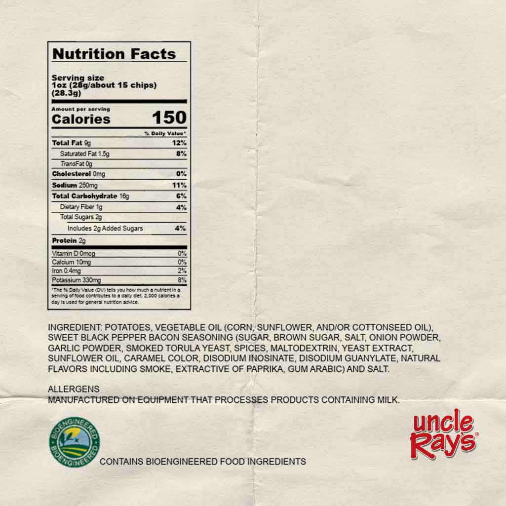 Uncle Ray’s Sweet Black Pepper Bacon Chips