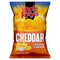 Bag of Uncle Ray's Cheddar and Sour Cream flavored potato chips on a white background