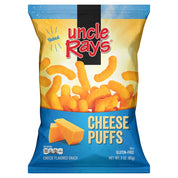 Package of Uncle Ray's Cheese Puffs on a white background