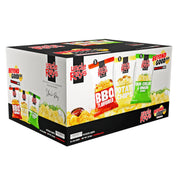 Box of Uncle Ray's potato chips with various flavors on a white background